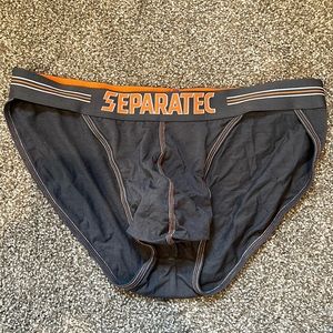 Separates unique pouch and fly bikini briefs
